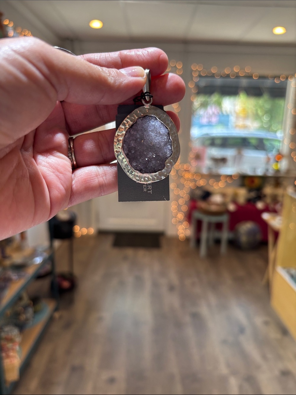 Amethyst Geode Pendant by Charles Albert